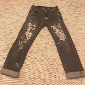 🔁Reconstructed UO Levi’s Mom Jeans♻️